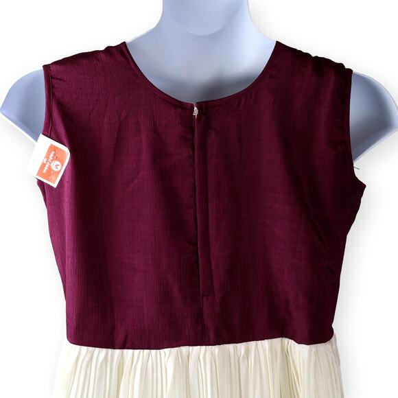 Chidithur Wine Purple Cream Girls Maxi Dress XXL NWT - Picture 6 of 10